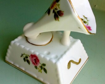 Cottage Rose China Gramophone