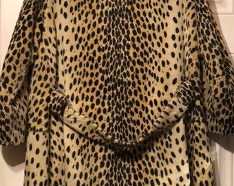 Gorgeous Sz Lg Vintage Leopard Print Coat