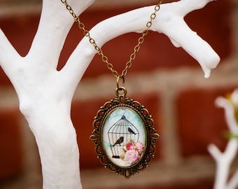 Birdcage Glass Picture Cameo (The Sabrina)