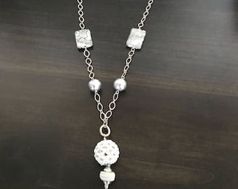 White Tassel Necklace