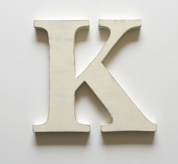 Wooden Letter K 12 inch Nursery Letter Wood Letter