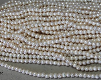 9-10mm #407 ringed potato large hole freshwater pearls app 43 pearls
