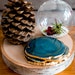 TEAL agate coasters. gem coasters. stone coasters. drinkware coaster set. home decor. bar coasters. housewarming gift.