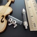 6MM " Flat Bottom Tube" (With 2 Silver SCREW copper caps), Clear glass bottle Bracelet charm, DIY Bangle vial , perfume Essential oil bottle