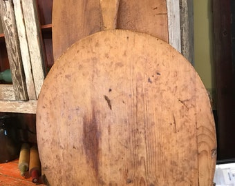 Vintage solid Wood Cutting Board round for layering Large