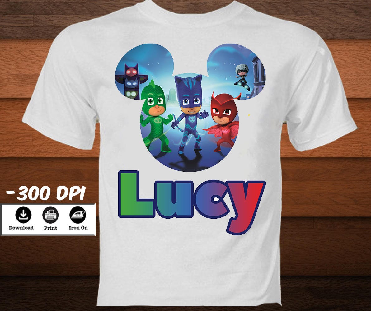 Pj Masks Iron on Transfer Image-Printable Pj Masks Personalized ...