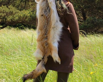 Coyote headdress - full hide red coyote headdress totem dance costume for shamanic ritual and dance