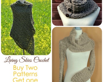 Sale! 3 Living Skies Crochet Patterns for the price of 2