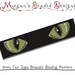 2-Drop Peyote Pattern - Bracelet Beading Pattern - Green Cat Eyes Staring from the Dark - PDF