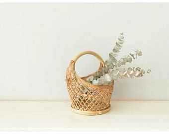 Wicker Basket | Small Basket | Woven Basket | Boho Home Decor Basket