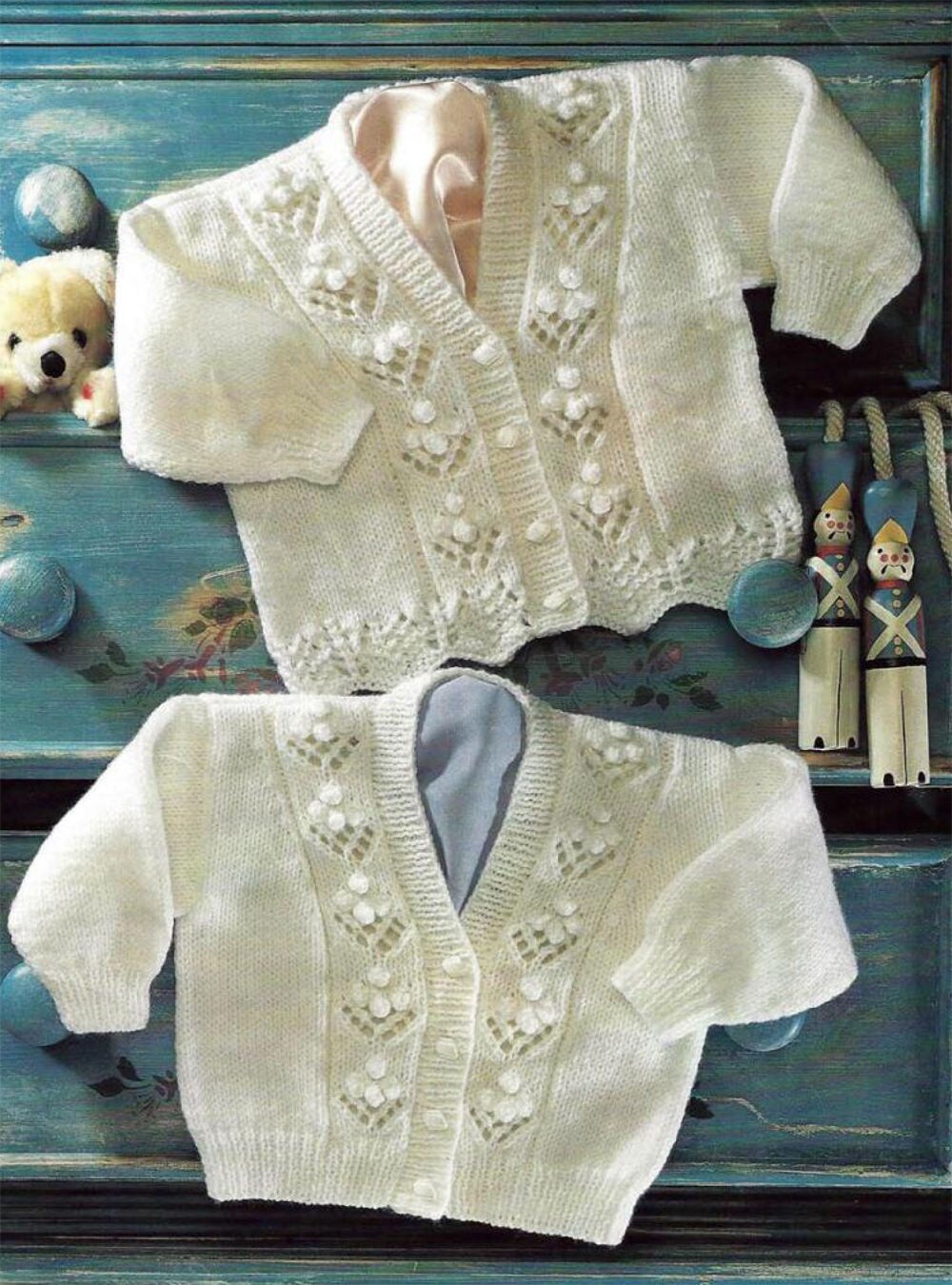 PDF Instant Download Baby cardigans Knitting Pattern size 16 to 24 inch