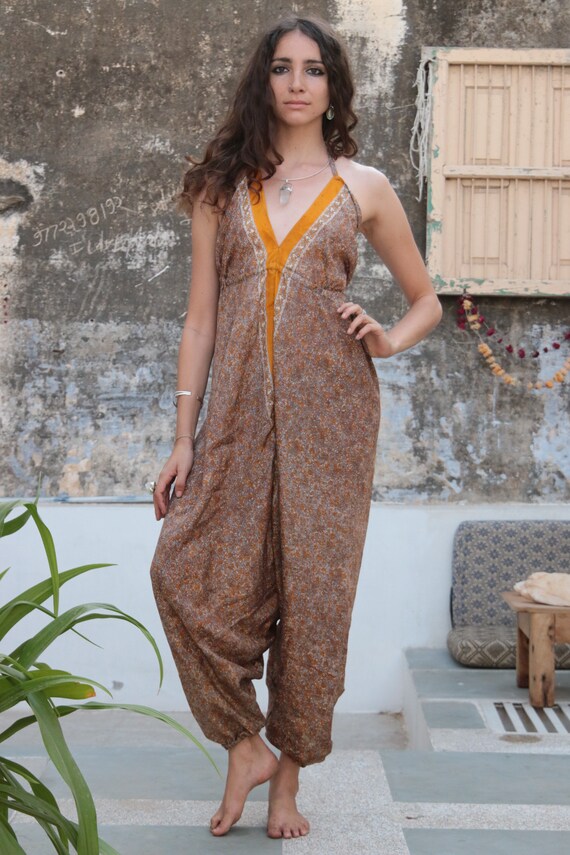 PAISLEY FOLK JUMPSUIT - Christening - Summer - Prom - Vintage Style - Wedding outfit - Festival - Halter neck - Couture - Bohemian