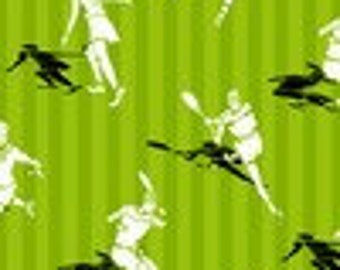 Henry Glass fabric TENNIS ANYONE - Green
