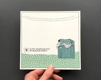 W is for Washing - Original Artwork from An A to Z Treasure Hunt