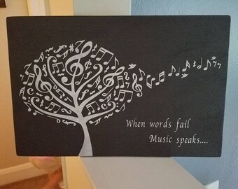 Music Sign - When words fail, music speaks