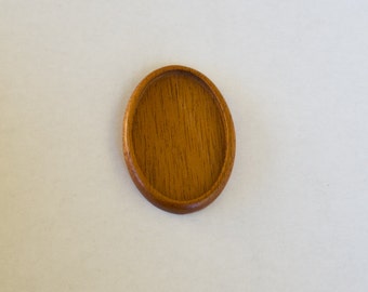 Large LIGHT bezel setting fine finished hardwood - Mahogany - 34 x 52 mm cavity - (A603c-M)