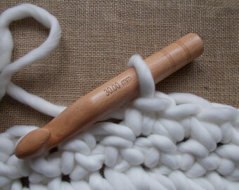 Knitpro JUMBO Birch crochet hook, giant crochet hook, wooden crochet hook, 15mm, 18mm, 20mm, 25mm, 30mm, 35mm