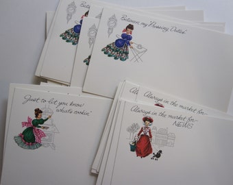 27 vintage postcards - retro, correspondence - Post A Note cards