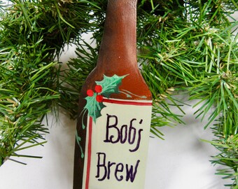 Beer Bottle Ornament. Personalized. Beer Ornament. Beer. Brew
