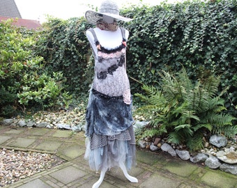 Dress / tunic , wearable art fashion , one of a kind