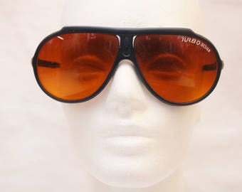 Rare 80's Vintage "TURBO" Deadstock Large Aviator Sunglasses