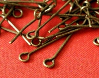 Nickel Free 150pcs 18mm Short Antique Bronze Eye pins