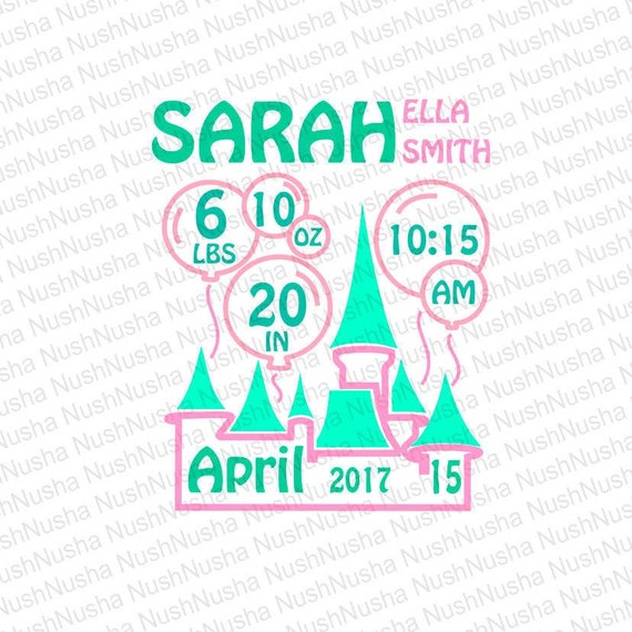 Download Baby Birth Announcement SVG DXF PNG eps cdr Vector