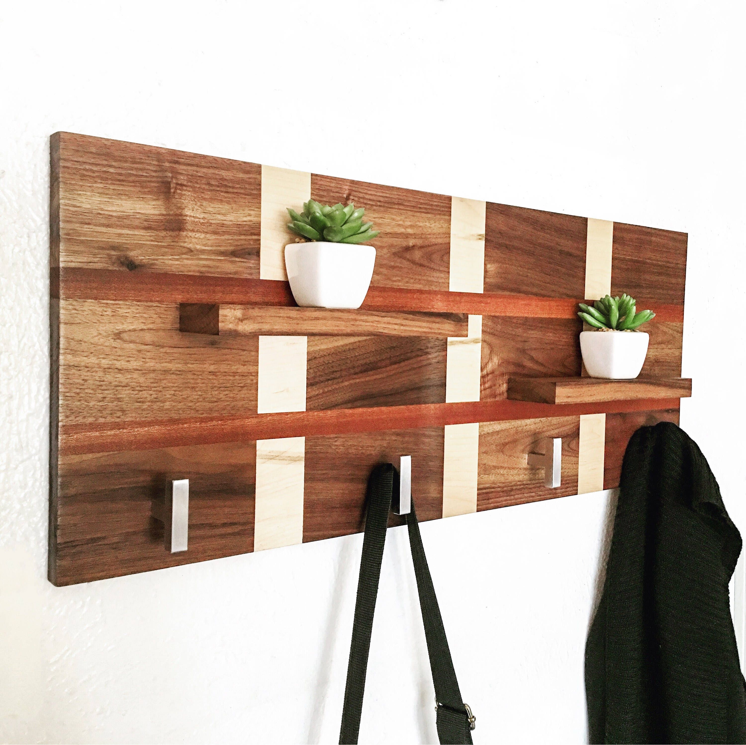 Handcrafted Wood Coat Rack Modern Coat Rack Coat Rack Stand