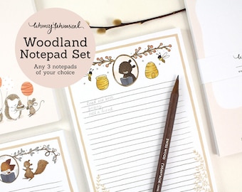 Whimsical Woodland Notepad Set