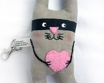 Textile Keychain Enamored Rabbit - the gangster.