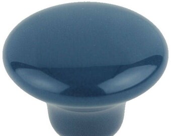 Dark Teal Ceramic KNOBS-Choice of 4 – 8 Knobs with Screws-KNOB108