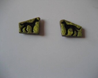 GREYHOUND, polymer, Fridge Magnets, Kitchen, Decor, Pair of Fridge Magnets,