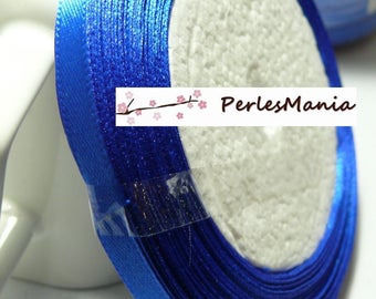 Special offer: 1 roll of 22 blue 6 mm PY040 satin ribbon