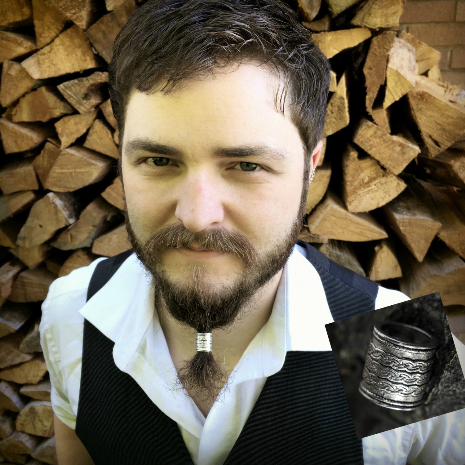 Beard Bead Kit 'Algrim' TIBETAN ALLOY beard rings