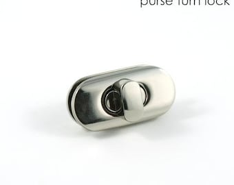 Small Turn Lock (with screws) - Nickel Finish