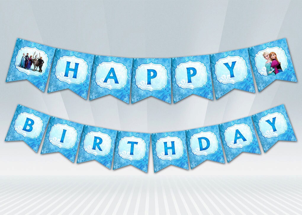 disney frozen birthday banner