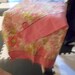 pink and green flowered vintage retro set pillow cases
