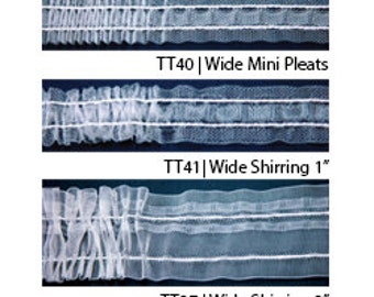 2" Translucent Woven Shirring Valance Header Tape