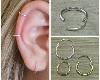 Cartilage hoop, Small hoop earrings, Gold hoop earrings, Silver hoop earrings, Gold hoops, Hoop earrings silver, Hoop earrings gold