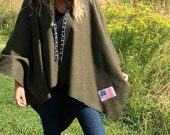 Military inspired poncho