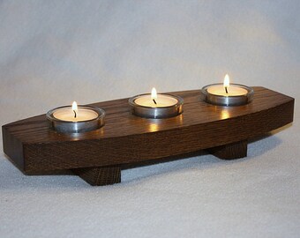 White Oak Tealight Candle Holder