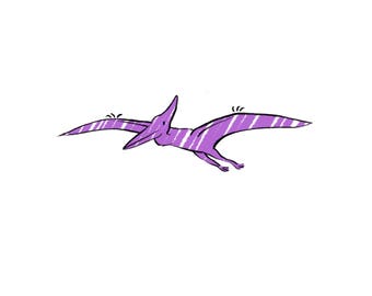 Niallycat Pterodactyl Dinosaur A3 Print