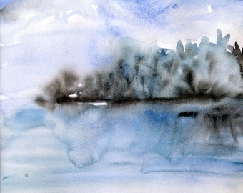 Watercolor "on the Lake"