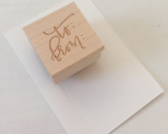 calligraphy stamp - to from