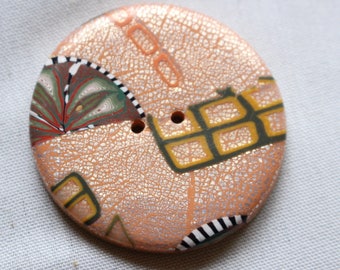Extra Large Silver Leaf Button 2 inch no. 316