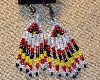 Native American Beaded Chandelier Earrings