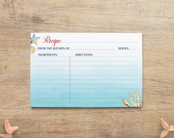 recipe cards 5x7