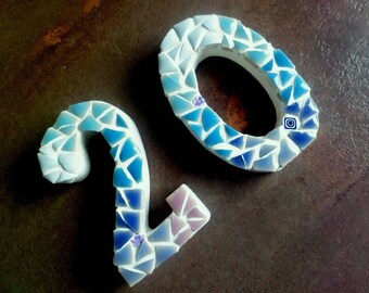 TO ORDER. Door number, door, figure Street, mosaic wall decoration, ceramic door plaque