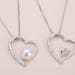 zircon solid sterling silver pedant setting, heart pattern pedant mounting, necklace blank for pearl,jewelry DIY, gift DIY
