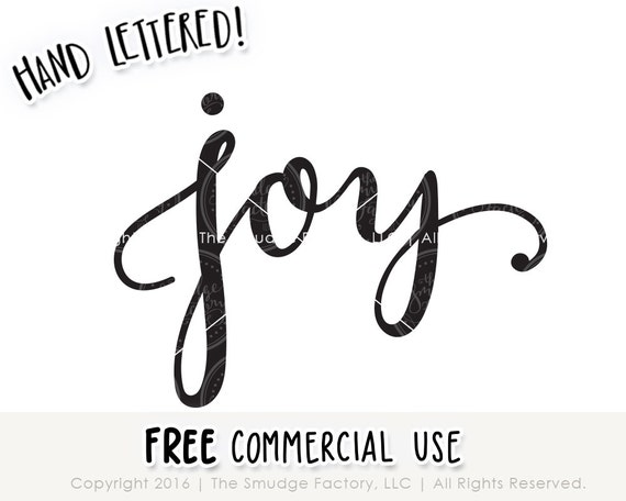 Download Joy SVG Cut File, Hand Lettered, Silhouette, Cricut ...